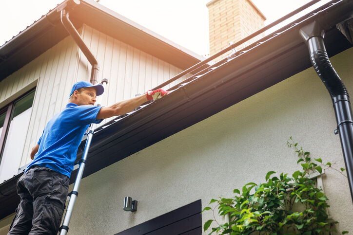Gutter cleaning by Dream Team Improvements